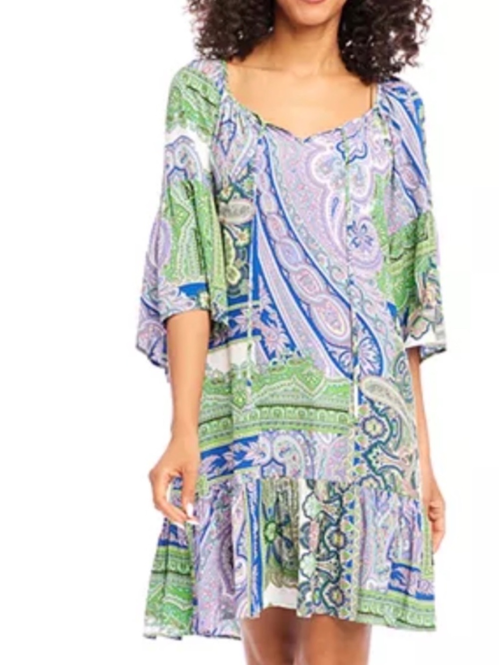 Karen Kane Ruffle Hem Dress Size Large